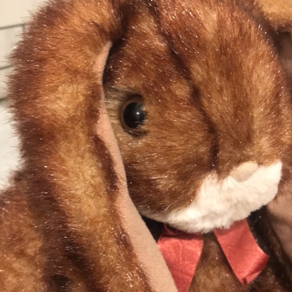 Vintage MJC PurrFection Rabbit Plush Brown Floppy Ears Bunny Stuffed Animal 80s - Picture 3 of 10